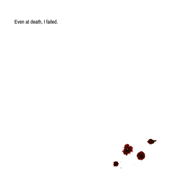 Album cover art for Even at death, I failed. (demos)