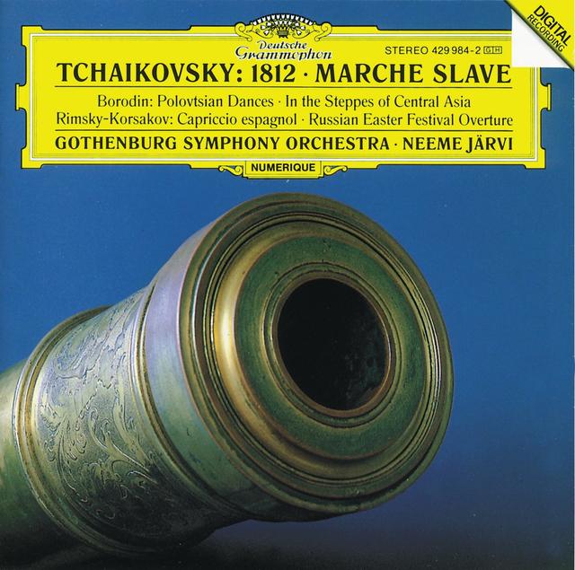 Album cover art for Tchaikovsky: Overture "1812"; Marche slave / Borodin: In the Steppes; Polovtsian Dances / Rimsky-Kor