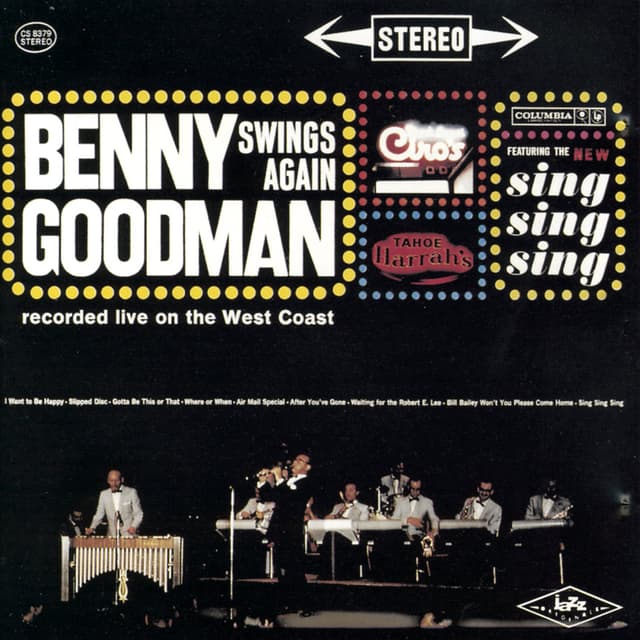 Album cover art for Benny Goodman Swings Again