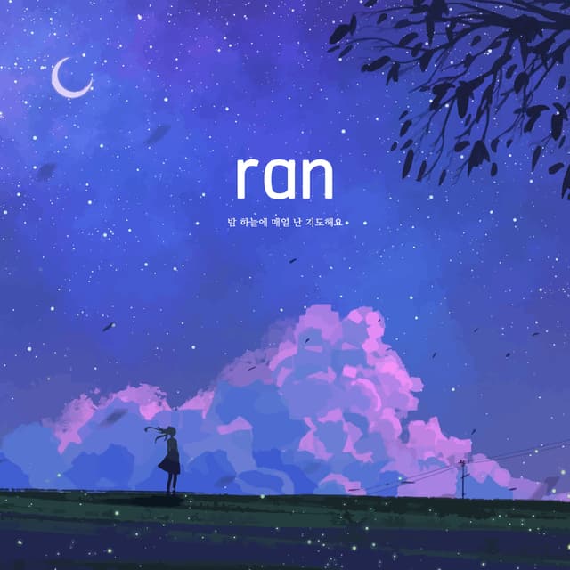 Album cover art for I pray every day in the night sky