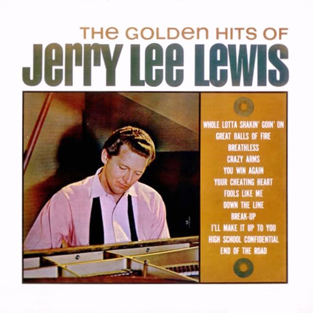 Album cover art for The Golden Hits of Jerry Lee Lewis