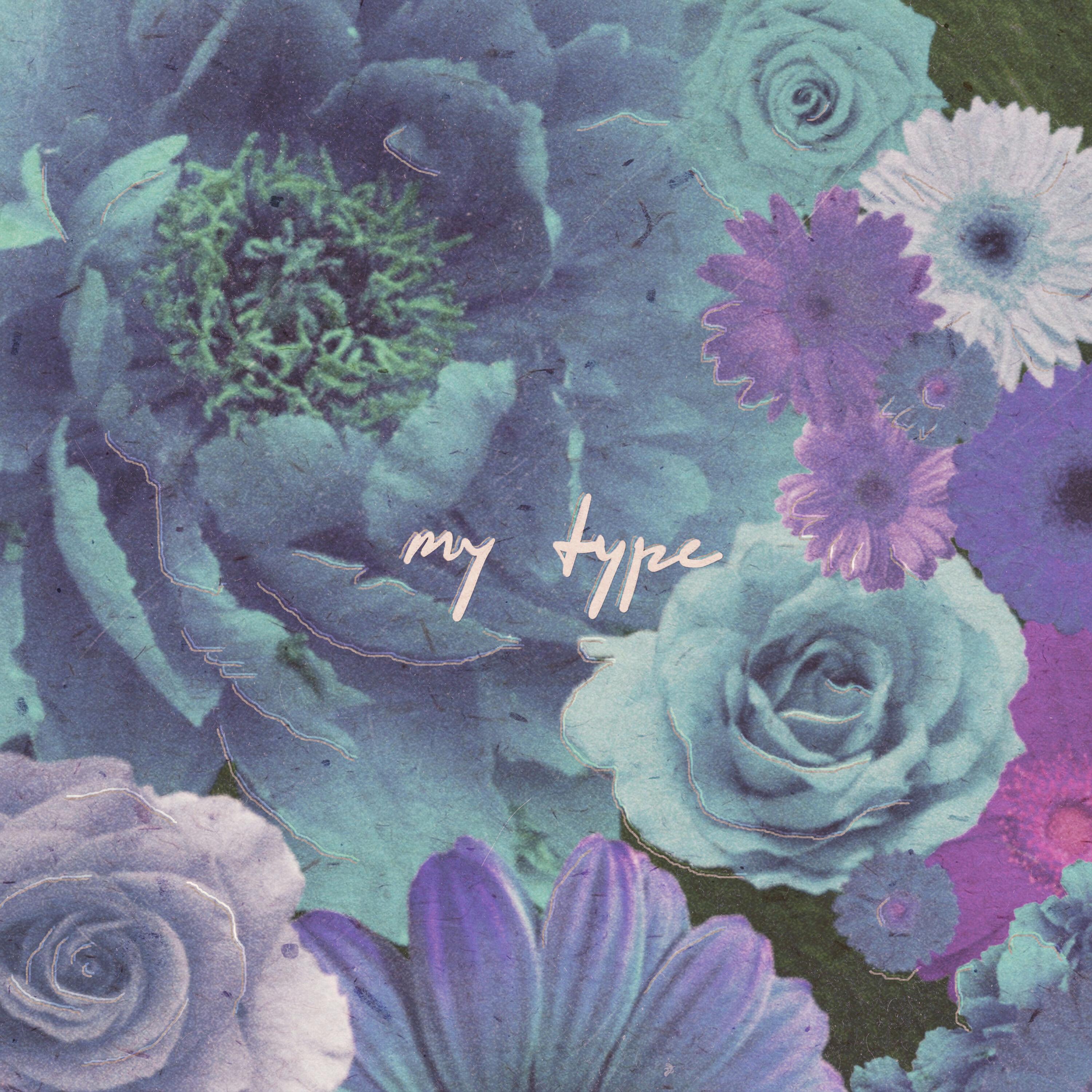 Lyric cover art as blurred background