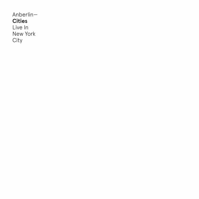 Album cover art for Cities: Live in New York City