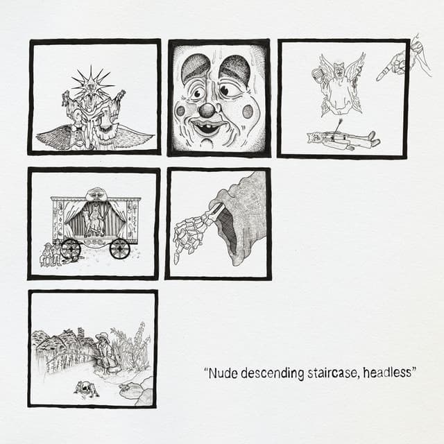 Album cover art for Nude Descending Staircase Headless