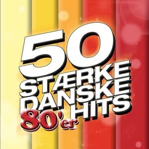 Album cover art for 50 Stærke Danske 80'er Hits