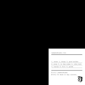 Album cover art for Kin