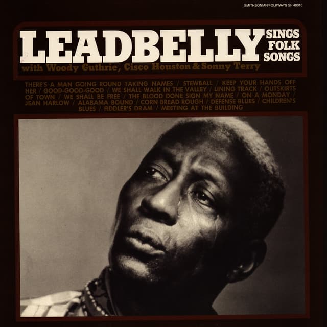 Album cover art for Lead Belly Sings Folk Songs