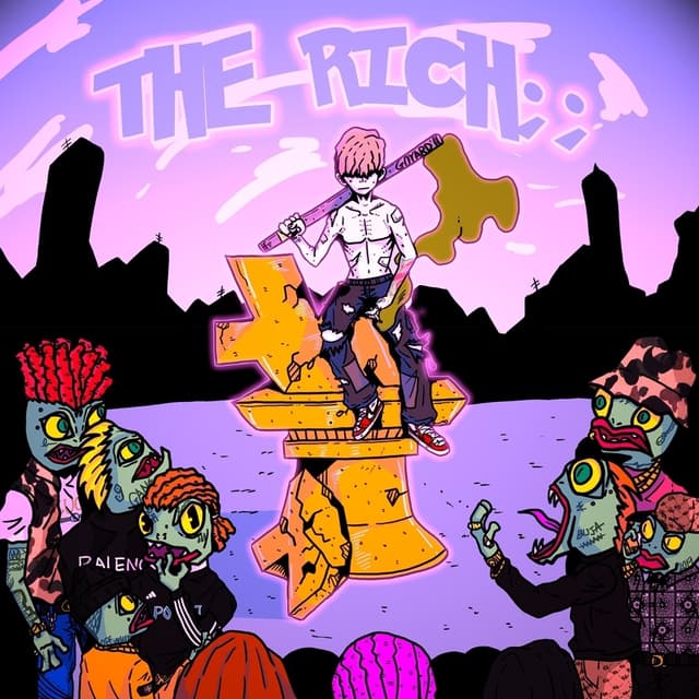 Album cover art for THE RICH;;