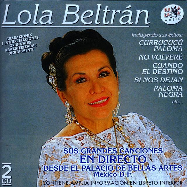 Album cover art for Lola Beltrán En Directo Desde El Palacio De Bellas Artes De México