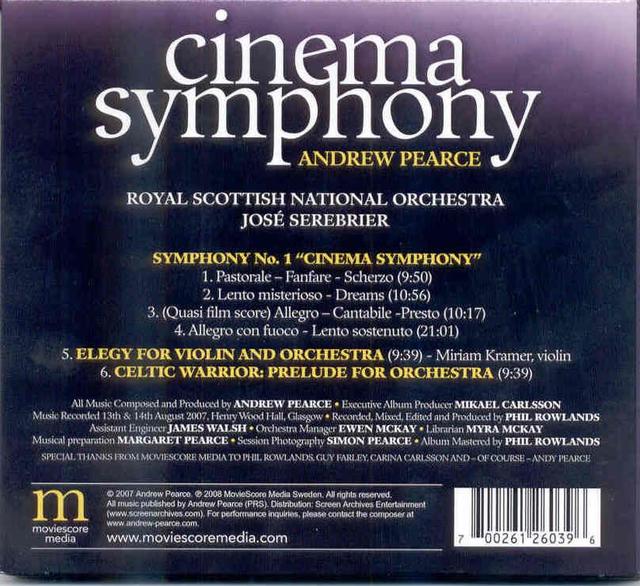 Album cover art for Cinema Symphony