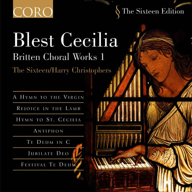 Album cover art for Blest Cecilia: Britten Choral Works 1