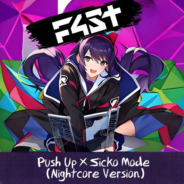 Album cover art for Push up X Sicko Mode (Nightcore Version)