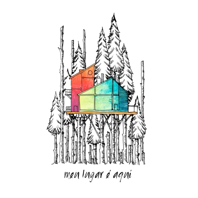 Album cover art for Meu Lugar É Aqui (Ao Vivo)