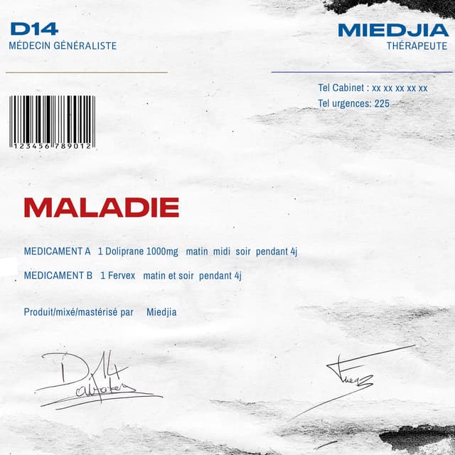 Album cover art for Maladie