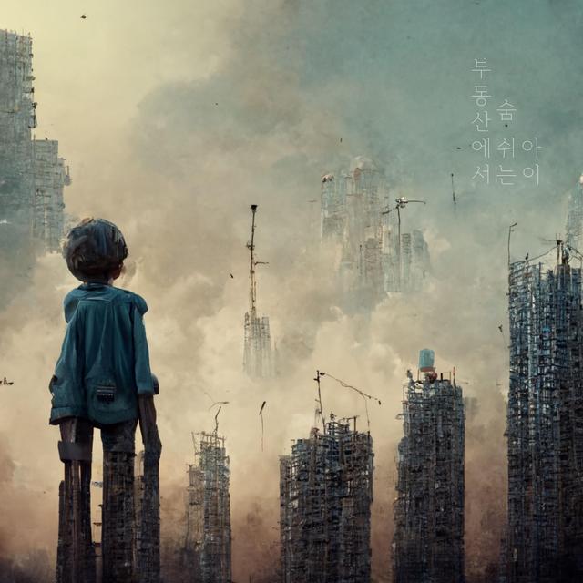 Album cover art for A kid breathing in a developed land