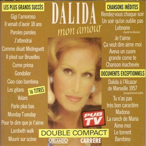 Album cover art for Dalida Mon Amour