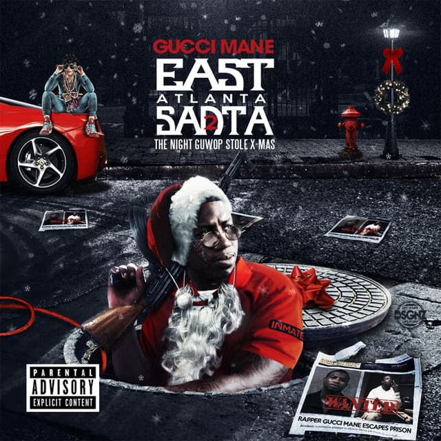 Album cover art for East Atlanta Santa 2 - The Night GuWop Stole X-Mas