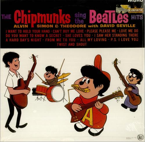 Album cover art for The Chipmunks Sing The Beatles Hits