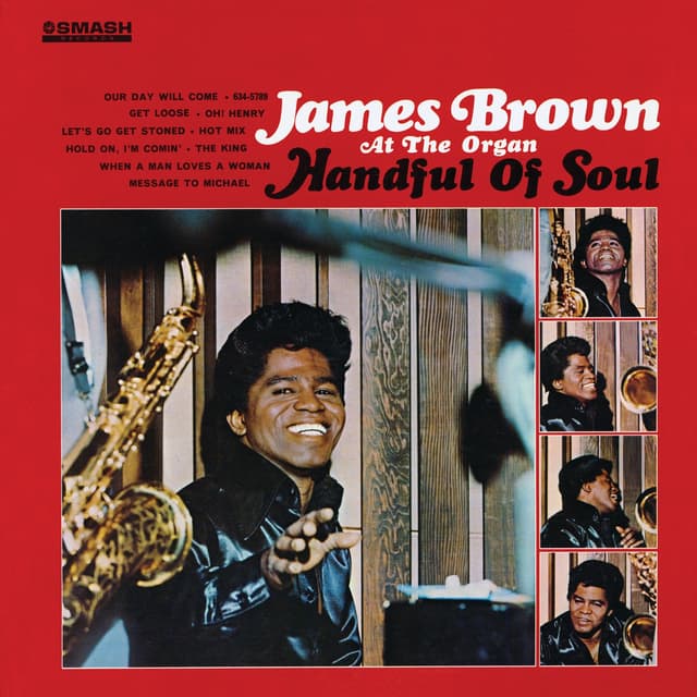 Album cover art for James Brown at the Organ: Handful of Soul