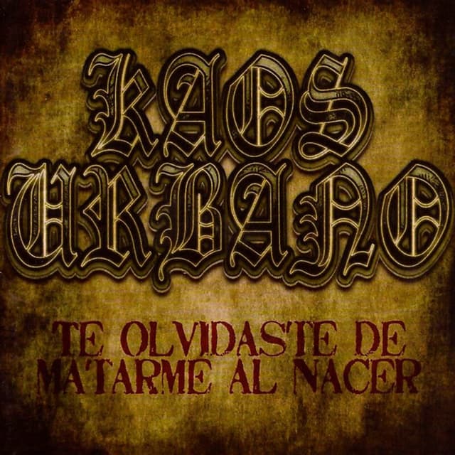 Album cover art for Te olvidaste de matarme al nacer