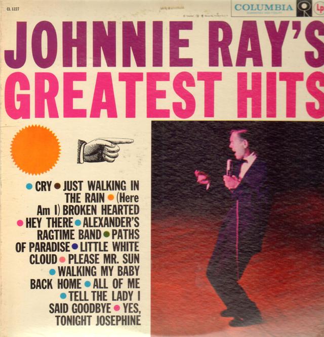 Album cover art for Johnnie Ray's Greatest Hits