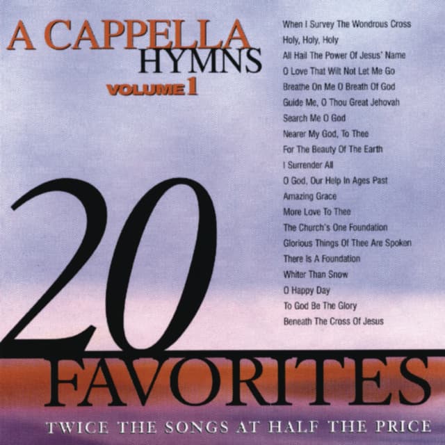 Album cover art for 20 A Cappella Hymns, Volume One