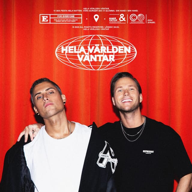 Album cover art for Hela världen väntar