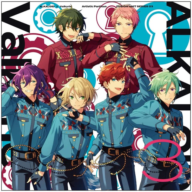 Album cover art for ALKALOID ✕ Valkyrie「Artistic Partisan」 あんさんぶるスターズ!! FUSION UNIT SERIES 03 - Single