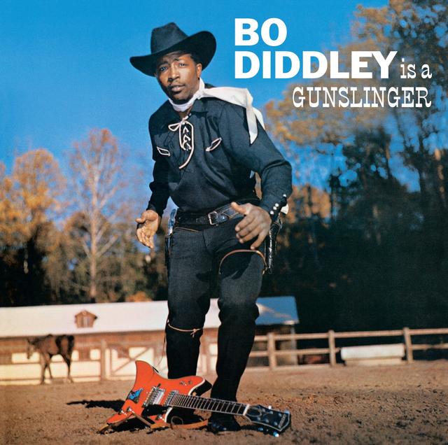 Album cover art for Bo Diddley Is a Gunslinger