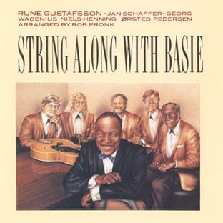Album cover art for String Along With Basie