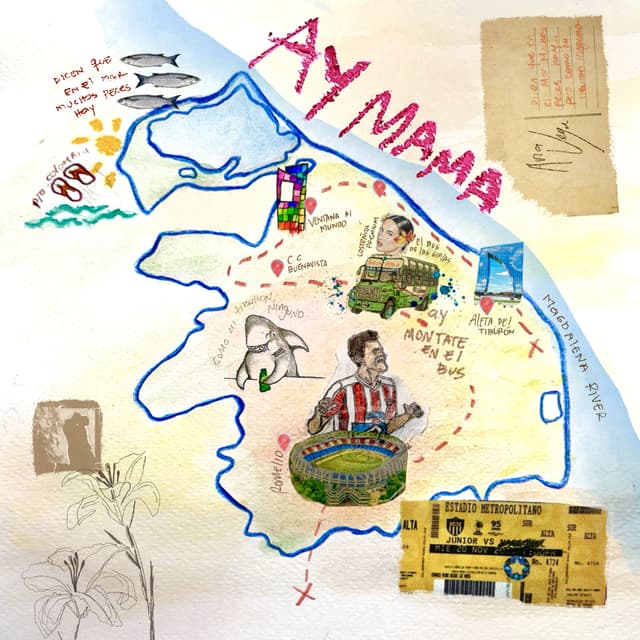 Album cover art for AY MAMA (mi tiburón)