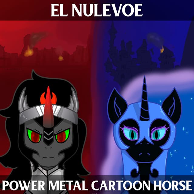 Album cover art for Power Metal Cartoon Horse (The Remakening)