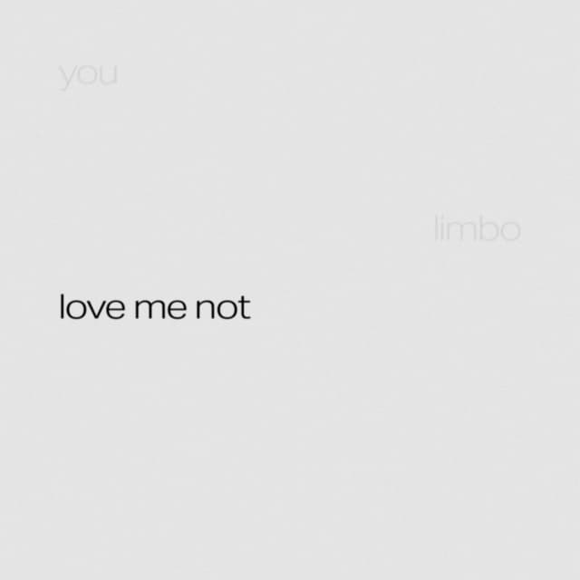 Album cover art for love me not (feat. Wonstein)
