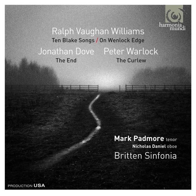 Album cover art for Vaughan Williams: Ten Blake Songs - On Wenlock Edge - J. Dove: The End - P. Warlock: The Curlew