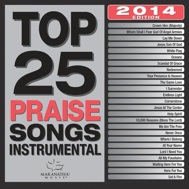 Album cover art for Top 25 Praise Songs Instrumental 2014